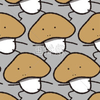 きのこのシームレス模様素材(3)
