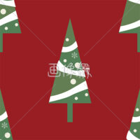 クリスマスツリーのシームレス模様素材(1)