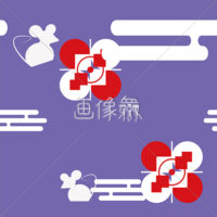 干支(ねずみ)のシームレス模様素材(2)