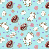 おもちとおしるこの模様素材(1)