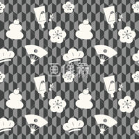 お正月のシームレス模様素材(3)