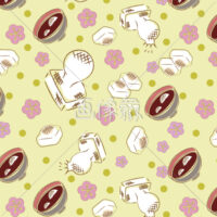 おもちとおしるこの模様素材(3)