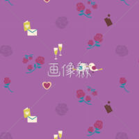 鳥のカップルのシンプルなシームレス模様素材(1)