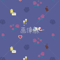 鳥のカップルのシンプルなシームレス模様素材(4)