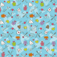 バレンタインのシームレス模様素材(5)