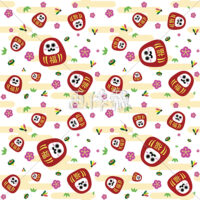 だるまのシームレス模様素材(8)