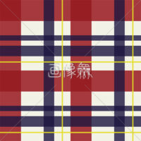 赤と紺と黄のチェック柄シームレス模様素材