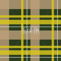 茶と黄のチェック柄シームレス模様素材