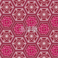 牡丹亀甲文様(きっこう)のシームレス模様素材(1)