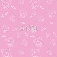 かわいいくまのシームレス模様素材(2)