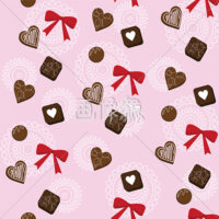 バレンタインのシームレス模様素材(7)