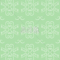 ハートと羽柄のシームレス模様素材(3)