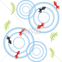 金魚のシームレス模様素材(2)