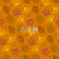 紅葉とイチョウの葉のシームレス模様素材(1)