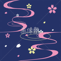 桜のシームレス模様素材(11)