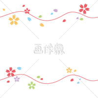 桜のシームレス模様素材(14)