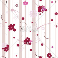 和風な花柄シームレス模様素材