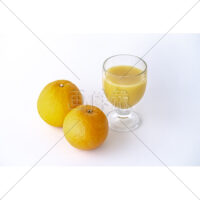 オレンジとオレンジジュースの写真素材