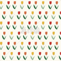 チューリップのシームレス模様素材(1)