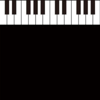 ピアノの鍵盤のシームレス模様素材(1)