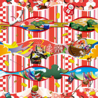 七福神のシームレス模様素材(3)