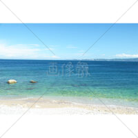 青い海の浜辺の写真（1）