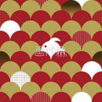 干支のシームレス模様素材(5)