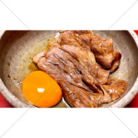 美味しそうなすき焼きの写真素材