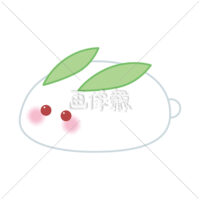 かわいい雪うさぎのイラスト素材