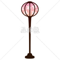 桜柄のぼんぼりのイラスト素材